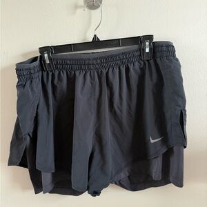 Nike 2-in-1 Black Layered Running Shorts